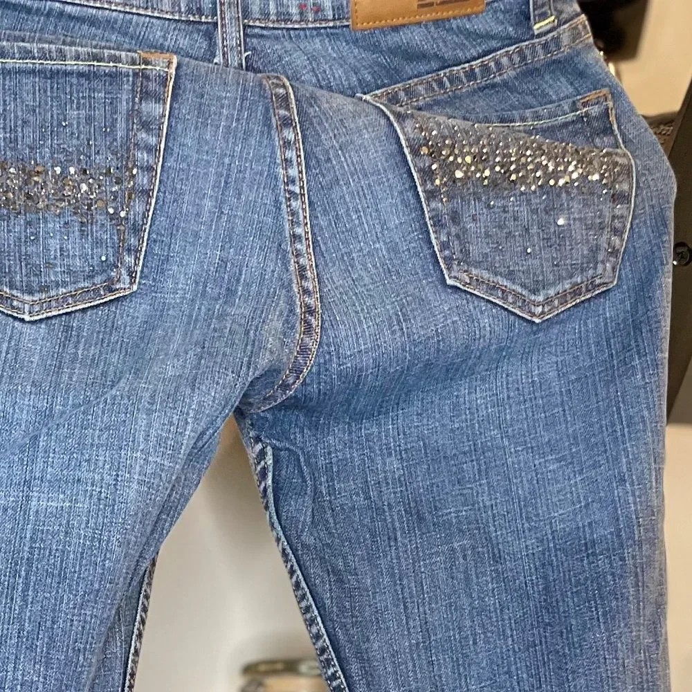 Express Jeans  Rhinestone Pockets - Picture 6 of 7